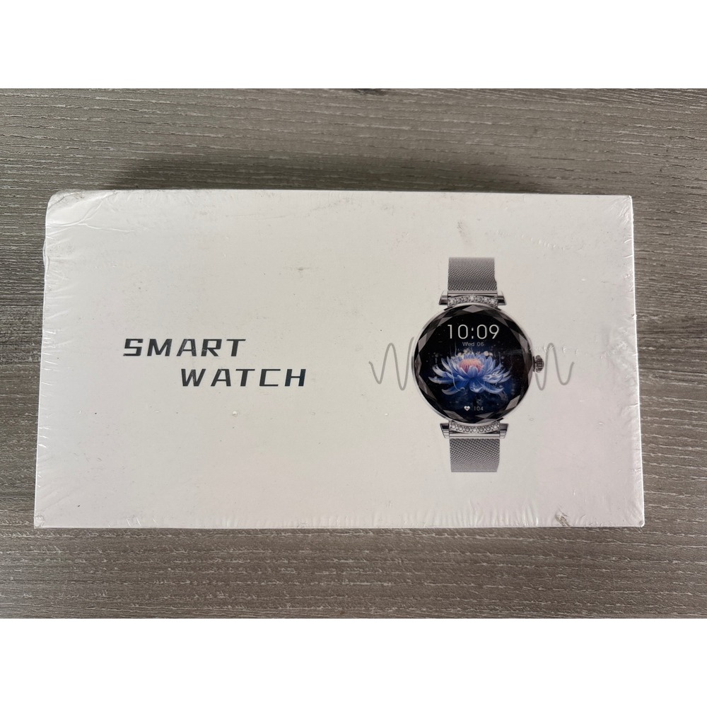 Shinran Smart Watch for Women Silver Mesh‎ Band Fitness Tracker Health Monitor